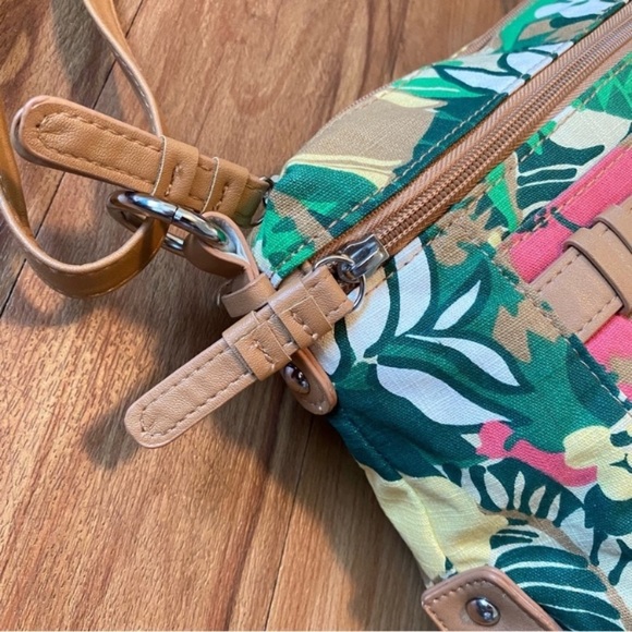 New Rosetti Green Yellow Tropical Bliss Triple Play Carly Mini Crossbody Bag - Picture 9 of 16